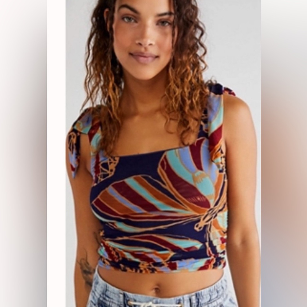 Free people avenue tank top, women’s medium , navy, bnwt